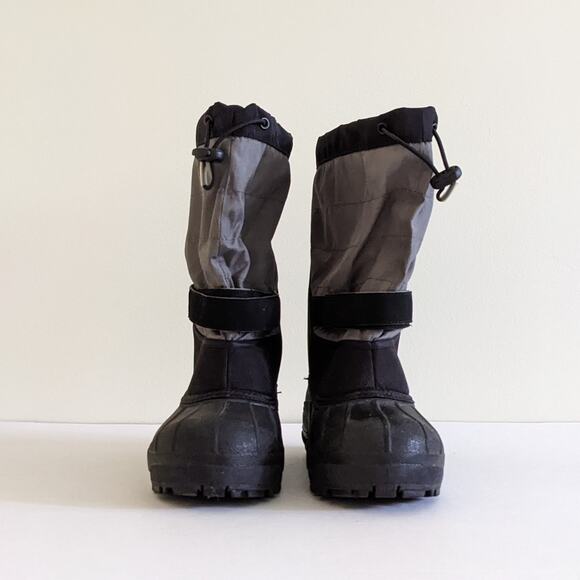 Columbia Big Kids’ Powderbug™ Plus II Snow Boot Sz7/39EUR Black/Gray Winter Rain - Picture 2 of 8